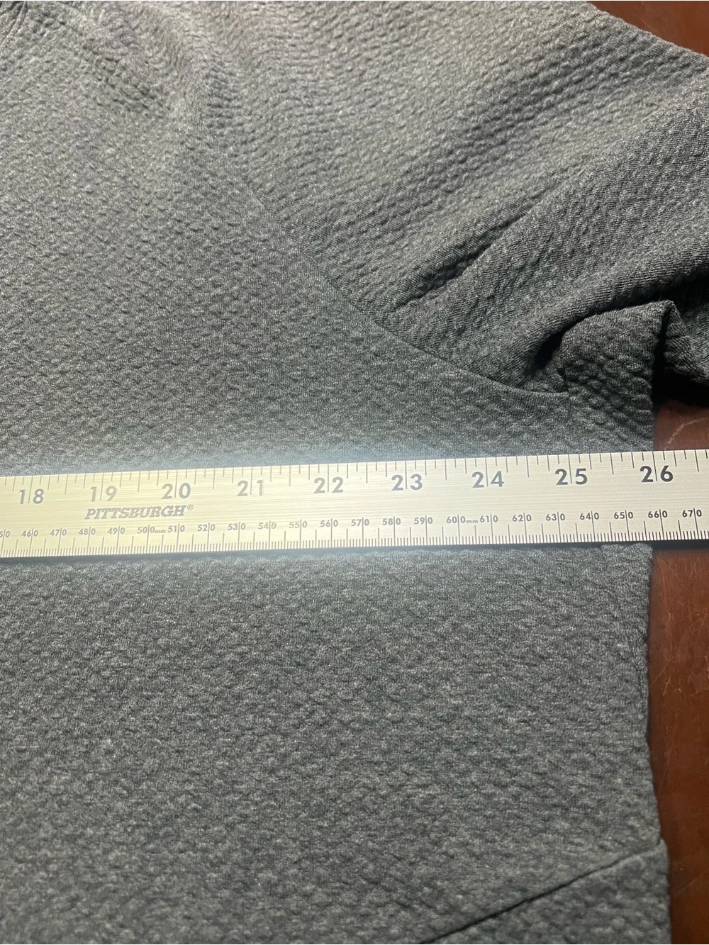 Lululemon At Ease Crew Waffle Texture Dark Grey Size XXL